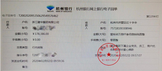 浙江建華集團(tuán)黨員、員工和商戶奉獻(xiàn)愛(ài)心
